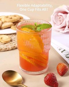 Ribbed Glass Tumbler