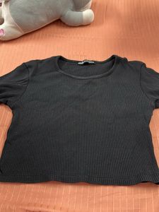 Fitted Black Zara Top