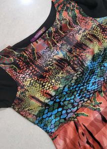 Snakeskin Print Maxi Dress