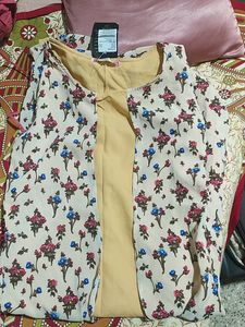 Kurta With Sleevless Coat attached