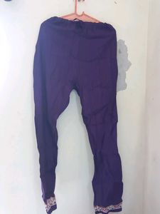 Purple Colour Pant Kurti