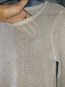 Tie knot wool sweater