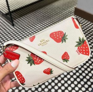 Coach Strawberry Print Baguette Bag