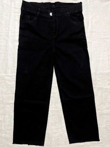 Korean Straight Fit Jeans Black Denim Pants