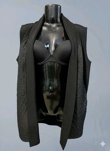 black long Unisex jacket Free Size For M L XL