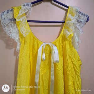 🇮🇳Never Worn Nighty !! Cuddly yellow