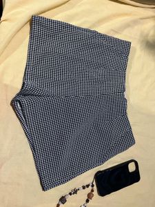 Houndstooth High Waisted Shorts