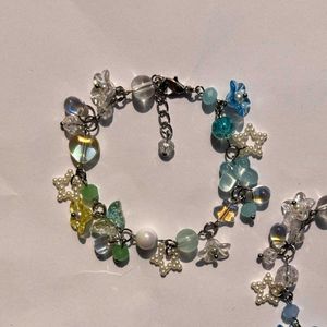 ₊˚⊹౨ handmade beaded ombre cluster bracelets ৎ ₊˚⊹