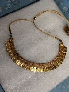Gold plated coin necklace