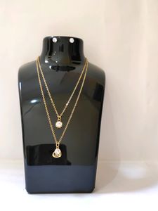 Korean Double Love Chain With Earrings Tops.