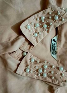 Vintage Pearl Collar Shirt For Women