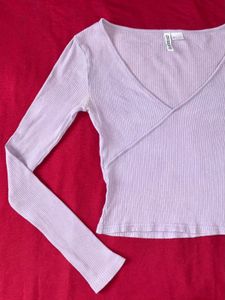 H&amp;M Lavender Long Sleeve Top