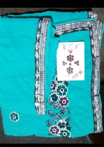 Elegant Blue Embellished Saree