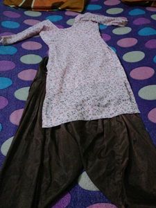 Floral Print Kurta with Salwar