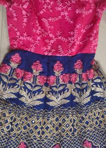 Ethnic gown kids heavy embroidery and mirror work