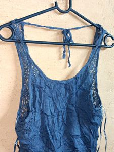 Trendy Summer Fashion Top Backless Blue 💙