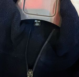 uniqlo Navy Blue Fleece Jacket