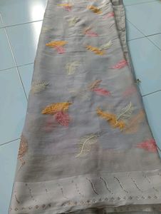 Thread Work Designated Saree With Stitched Blouse