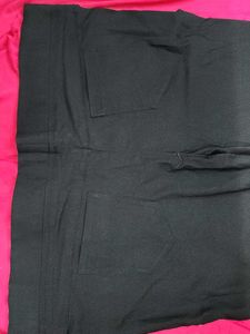 Low Waist 38&#34; Cotton Pants with Back Pockets