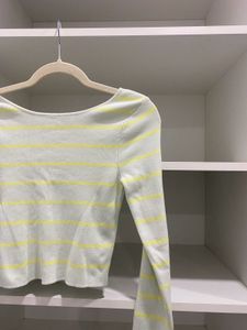 Zara Stripe Knit Ribbed Top