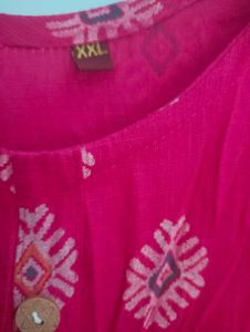 Pink Printed Kurta