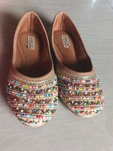 BEADS WORK Punjabi Juti For 6 Year Girl