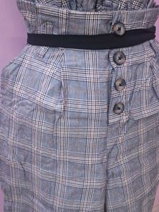 Checkered High Waist Pants