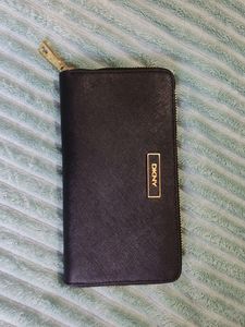 DKNY Black Zip Around Wallet