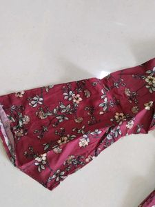 Floral Print Button-Down Top