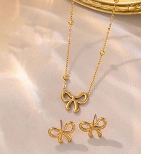 Gold Plated Bow Themed Jewellery Set🎀🎀
