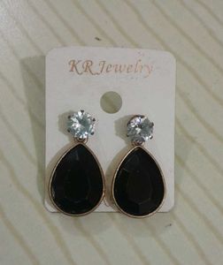 Black Drop Earrings