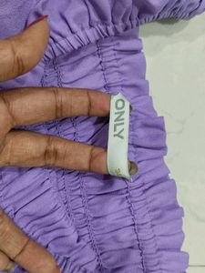 Purple Puff Sleeve Top
