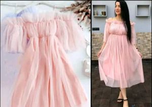 Pink Off-Shoulder Dress