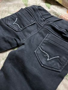 Kids Black Denim Pants