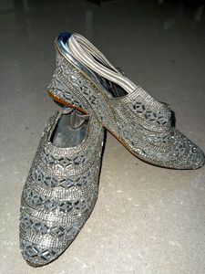 Silver Embellished Heels
