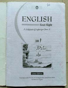 Class 10th English First Flight Books