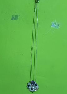 Rhinestone Leaf Pendant Necklace