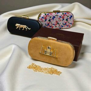 LIMITED EDITION SABYASACHI TAJ CLUTCH* WD BOX