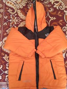 Orange puffer Jacket
