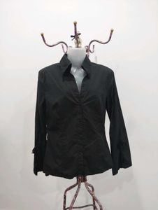 MNG Black Button Down Shirt