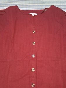 Mast &amp; Harbour New Maroon Dress