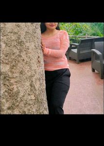 Winter Peach Knit Top