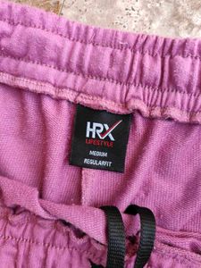 HRX solid Pink Track Pants
