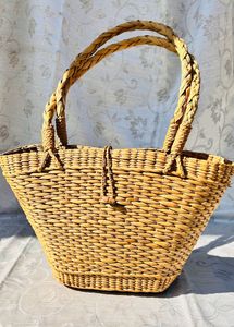 Woven Raffia Tote Bag