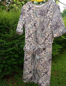 Patterned Midi Dress
