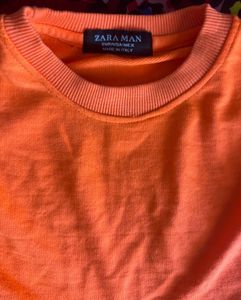 Zara Orange Wool Sweater