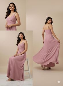 Elegant Mauve Maxi Dress