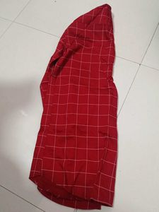 Red Checked Casual Shirt