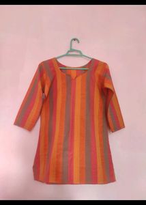 Highwaist Black Trouser For Women+ 2 Short Kurtis