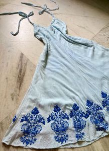 Blue Embroidered Sundress